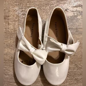White Kids Shoes with Bow